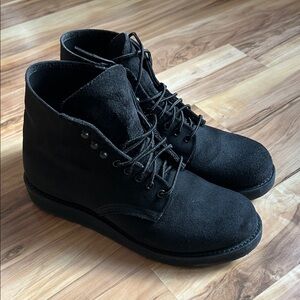 Red Wing 1989 Men's Black Rough Out Suede Boots Limited Edition United Arrows